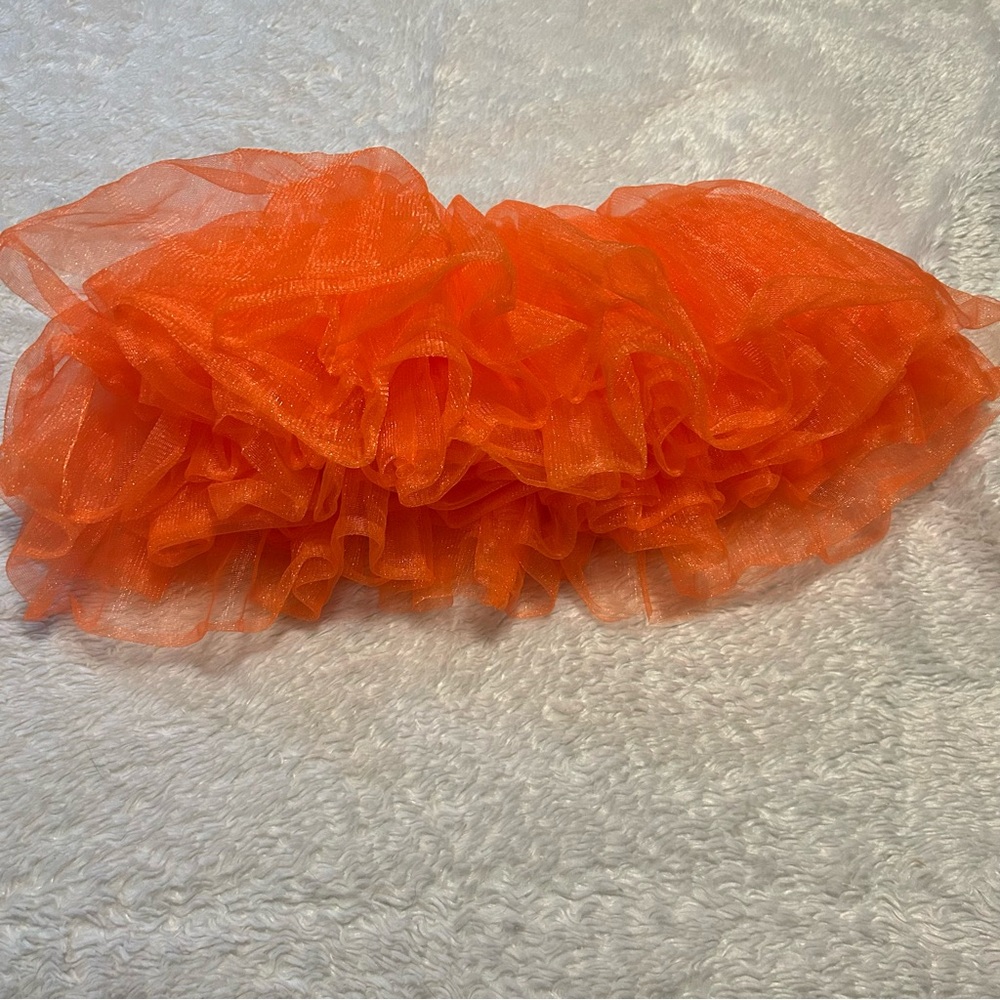 Bright Orange Tulle Skirt - Picture 3 of 5
